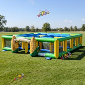<span class=keywords><strong>Labyrinthe</strong></span> gonflable commercial géant en PVC personnalisé, <span class=keywords><strong>labyrinthe</strong></span> gonflable à traverser pour enfants, parc à thème extérieur - Product Image 3