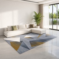 Tapis moderne antidérapant, résistant aux taches, facile d'entretien, fabriqué à la machine par Wilton, tapis en polyester doux pour salon, chambre à coucher