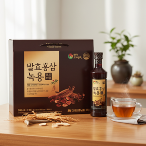 Thé vert fermenté au ginseng rouge coréen, qualité alimentaire, 500 ml, 4 bouteilles, extrait de plante, boisson santé - Product Image 3