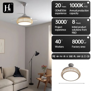 Plafonnier en bois LED blanc chaud 3500K style rustique à montage en surface 220V grande taille télécommande IRC 80 garantie 3 ans - Product Image 2