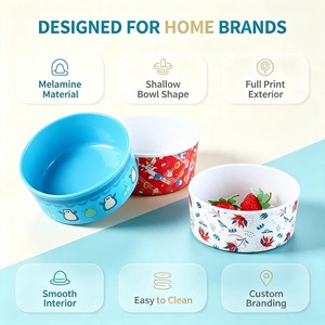 Bol carré en mélamine personnalisé 13x13x5,8 cm – Sans BPA, compatible lave-vaisselle, motifs imprimés OEM/ODM pour enfants et usage commercial - Product Image 4
