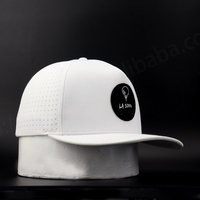 Gorra Deportiva Unisex de 5 Paneles, Ajustable, con Visera Plana, Estampado de Leopardo, Impermeable, Transpirable, de Oxford Dobby, con Cierre a Presión, 100% Poliéster
