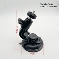 Support de fixation réglable pour caméra d'action avec ventouse pour pare-brise de voiture et pince pour téléphone, compatible GoPro Hero 13 12 11 10 9 Insta360 DJI Osmo