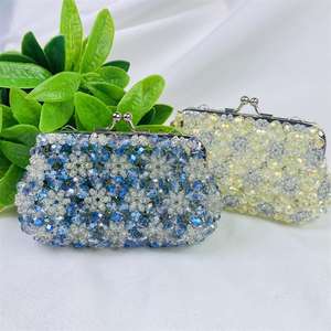 숙녀 선물을위한 도매 자연 고품질 빨강 녹색 오스트리아 크리스탈 가방 레이키 블루 클리어 크리스탈 작은 지갑 - Product Image 2