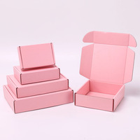 Individuell Bedruckte Logo-Versandbox aus Matt Laminiertem Hartkarton mit Recycelbarem Luxuriösem Rosa Finish für Schuhe & Kleidung