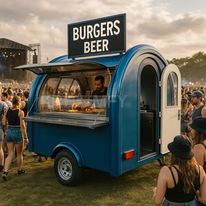 Cuisine mobile et camion de restauration entièrement équipés en fibre de verre pour l'extérieur, avec double essieu, chariot personnalisé pour bonbons et chips - Product Image 5