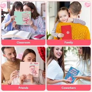 Lot de 24 enveloppes portefeuilles YS pour la Saint-Valentin, motifs amusants, 6 variétés pour enfants, famille, amis - Joyeuses lettres d'amour pour lui et elle - Product Image 6