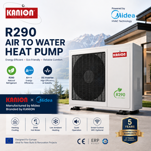Bomba de Calor Aire-Agua Monobloque Midea OEM R290 A+++ con Inversor, Sistema de Calefacción para la UE, Italia, Alemania, España, Francia - Product Image 1