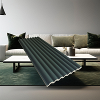 Panneau mural PS PVC le plus écologique facile à installer Persiennes à charbon de bois 3D Plastique étanche et étanche à l'humidité pour les villas