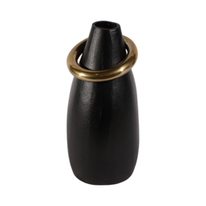 Vaso ad anello scultoreo asimmetrico, moderno vaso per fiori in metallo per soggiorno, camera da letto, ufficio, decorazione per la casa - Product Image 3