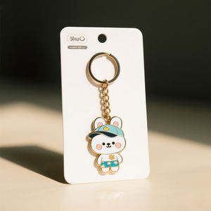 Custom 3D Die Struck Metal Key Chains with Epoxy Dome for <b>Anime</b> Fan Collectibles - Product Image 1