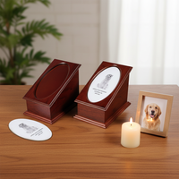 Urna para Mascotas de Diseño Único ZHIHE con Base Desmontable para Placas de Metal, Fotos, Contenedor Conmemorativo Personalizado para Cenizas de Mascotas