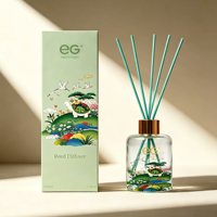 Diffuseur de roseaux en verre élégant EG, style chinois, bouteille à motifs animaux, purificateur d'air artisanal sans alcool pour la maison et la chambre