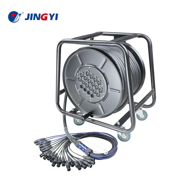 30-50m Stage Audio Multicore Cable Low Noise 8/12/16/20/24/28/32 Channel XLR Snake Cable with Drum