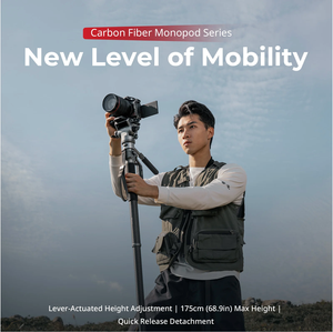 Monopié Trípode de Fibra de Carbono <span class=keywords><strong>SmallRig</strong></span> 5565 (175 cm de Altura, 5 kg de Carga, 2.5 kg de Peso) con Cabezal Hidráulico para Video - Product Image 2