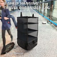 Sac de rangement à trois couches pour vêtements, organisateur de voyage suspendu, étagères suspendues, sac de rangement pour armoire