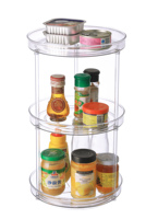 Offres Spéciales d'usine multi couches cuisine étagère à épices acrylique Lazy Susan organisateur de stockage avec séparateurs, stockage pour le maquillage
