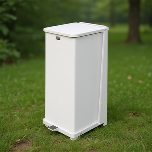 Cestino per rifiuti Defender 49 L con apertura a pedale bianco - Product Image 3