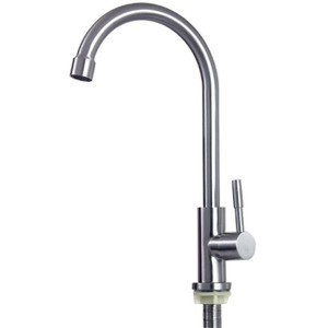 Grifo para Fregadero de Cocina, Acero Inoxidable 304, Monomando, Acabado Cepillado, Montaje en Encimera, Diseño Minimalista, Fácil Instalación - Product Image 5