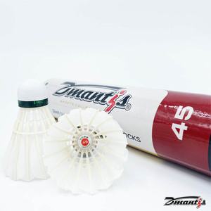 Volant de badminton 3in1 Modèle Dmantis 45 avec matière première de bonne qualité Volant de badminton Plume d'oie naturelle OEM - Product Image 5