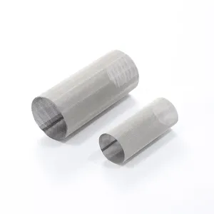 SS 304 316 316L stainless steel double/multi layer wire mesh filter cylinder woven spot welding filter mesh tube