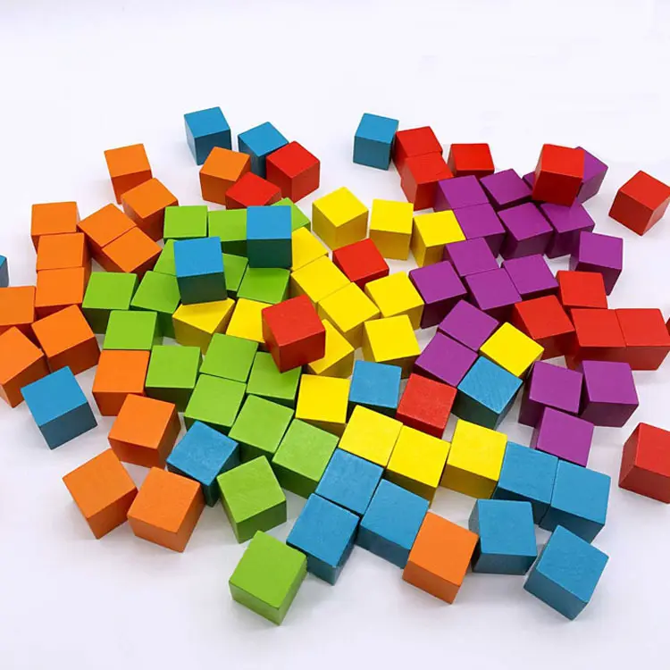 100個の正方形の木製ビルディングブロック子供の創造性と想像力ビルディングブロックおもちゃ