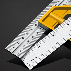 Règle d'angle multifonction réglable en acier inoxydable 300 mm, règle d'angle carrée mobile pour le travail du bois - Product Image 4
