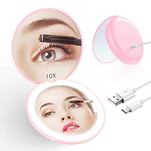Espejo de Maquillaje LED Portátil de Bajo Precio, Espejo de Maquillaje de Mano con Luz LED, Oferta - Product Image 1