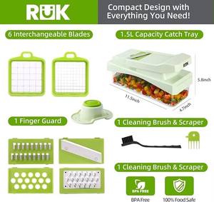 Hache-légumes avec récipient, <span class=keywords><strong>hachoir</strong></span> à aliments, coupe-oignons, râpe à fromage, trancheuse à mandoline, gadgets de cuisine et essentiels pour la maison - Product Image 2