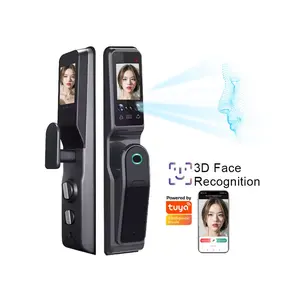 Tuya Wi-Fi Fully Automatic Door Lock with Screen, Supporting 3D Face Recognition Unlocking/Digital Door Viewer for Smart Home