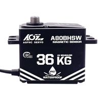 Servo sin Escobillas Programable AGFrc A80BHSW de Fábrica, Alto Torque de 36KG, 0.071Seg, para Barco RC, Cabrestante de Vela