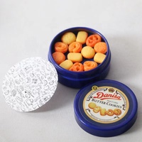 Nouvelle maison de poupée Danise, biscuits danois, boîte en étain bleue, miniature, simulation de nourriture, jouet de jeu DIY, accessoires pour enfants