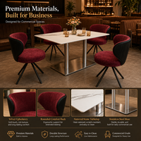 Großhandel Kommerzielles Esszimmer-Set, Tisch und Stühle mit Edelstahlgestell für Hotelprojekte OEM ODM Maßgefertigtes Set