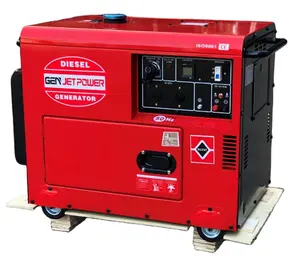 Oem cho phép nhỏ xách tay ba giai đoạn Hot Bán 5.5KW 6KVA Máy phát điện diesel thiết lập với giá nhà máy