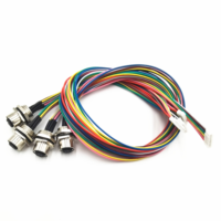 Connecteur latéral étanche M12 personnalisé en usine avec câble JST