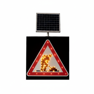 Señal de Advertencia de Tráfico con Energía Solar T-15 600 X 600 X 80 mm Operativa con Energía Verde - Product Image 2