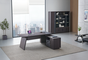 Bureau de direction en forme de L, design classique moderne et luxueux, panneaux en bois, YIFA FURNITURE, garantie 1 an - Product Image 2