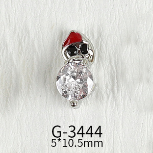 Décorations de Noël de luxe pour ongles : Accessoires 3D en métal et zircon, flocons de neige, breloques non toxiques pour DIY des ongles - Product Image 4