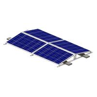Système de montage solaire est-ouest solaire non pénétrant de ballast de support de montage pour le toit plat