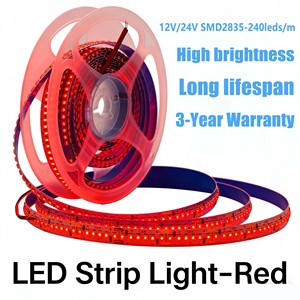 Tira de Luz LED al por Mayor 3000/4000/6000K, 5M/rollo, PCB de 10mm, 240 LED, 12V/24V, SMD 2835, 5m 10m, Tira de Luz Roja para Paisajismo - Product Image 3