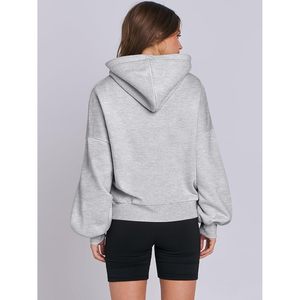 FOXA Womens Oversized Hoodie <b>Lantern</b> Sleeve Fleece Sweatshirt Loose Pullover With Pockets Fall Winter Clothes - Product Image 5