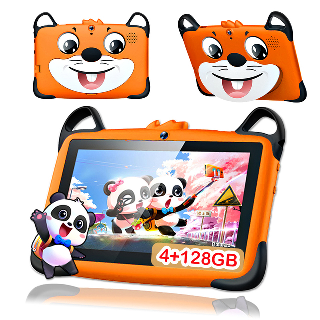 New Cheap 7" Children's Educational Tablet PC Android 13 MTK Quad Core Wi-Fi GSM 4GB RAM 128GB ROM IPS Screen Shockproof USB-C