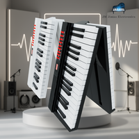Piano numérique pliable léger à 61 touches, clavier portable rechargeable en plastique, instrument de musique de voyage, sortie d'usine 127