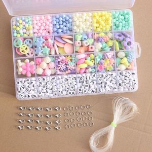 ชุดลูกปัดทำเครื่องประดับ DIY กล่อง 24 ช่อง ลูกปัดพลาสติกสีสันสดใส ลูกปัดตัวอักษร ลูกปัดลูกกวาด - Product Image 2
