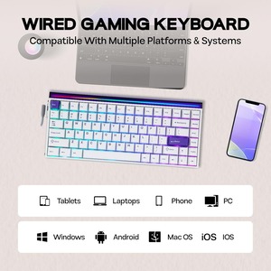 Clavier mécanique AULA HERO 84HE à interrupteurs magnétiques avec éclairage néon RGB, remplissage cinq couches, taux de polling 8K. - Product Image 5