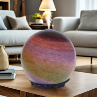 Vente en gros de 200ml humidificateur électrique d'aromathérapie en verre diffuseur d'huiles essentielles à ultrasons avec diffuseur de parfum de lumière de couleur