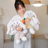 Adorables peluches de lapin de dessin animé, poupées personnalisées pour bébés et enfants, jouets pour l'heure du coucher, super douces, rembourrées en coton PP, écologiques, en vente