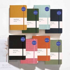 2024-2025 Loose-<b>leaf</b> Sewing Bound Weekly Notebook Diary A5/A6 Mini Style Leather Cover Deluxe Edition Customizable OEM/ODM Brand - Product Image 1