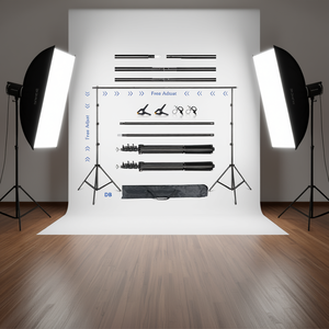 DB Telescopic Metal Background <b>Stand</b> 2.6x3M Adjustable Photo Video Studio <b>Backdrop</b> <b>with</b> Carry Bag - Product Image 2