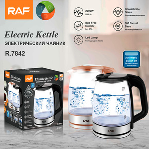 Nouvelle bouilloire électrique en verre borosilicate haute résistance 2 <span class=keywords><strong>L</strong></span> sans fil avec lumière LED - Product Image 3